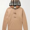 Checked Cotton-Blend Jersey Hoodie Checked Cotton-Blend Jersey Hoodie