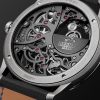 Slim d'Hermès Squelette Lune 39.5mm Automatic Titanium and Leather Watch, Ref. No. 054695WW00 - E1 Slim d'Hermès Squelette Lune 39.5mm Automatic Titanium and Leather Watch, Ref. No. 054695WW00 - E1