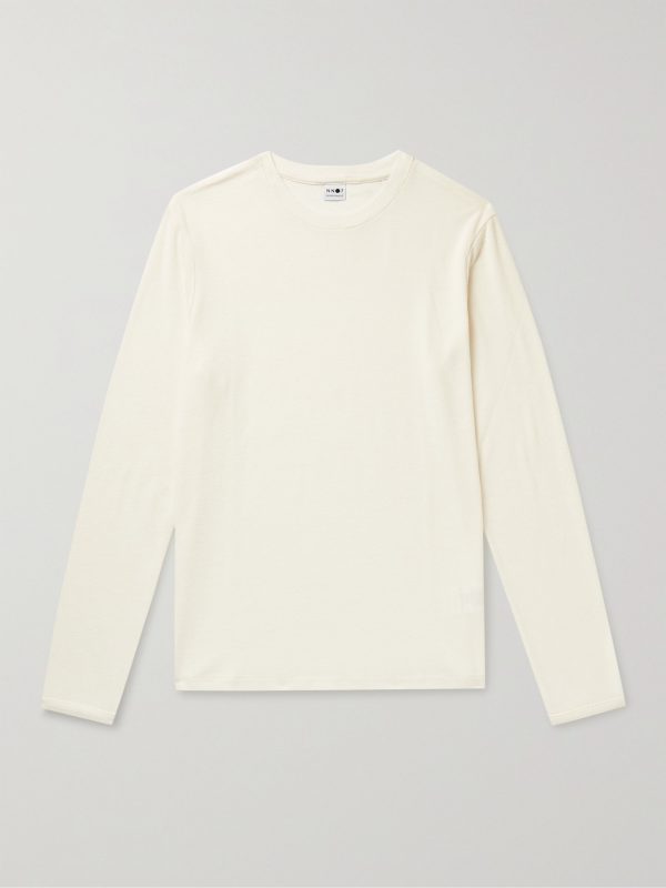 Clive Waffle-Knit Cotton and Modal-Blend T-Shirt Clive Waffle-Knit Cotton and Modal-Blend T-Shirt