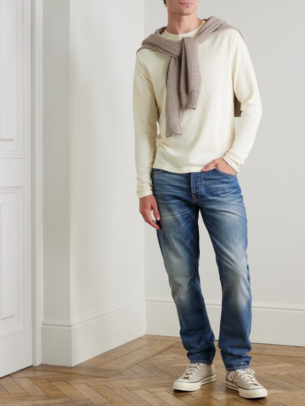 Clive Waffle-Knit Cotton and Modal-Blend T-Shirt - OU Clive Waffle-Knit Cotton and Modal-Blend T-Shirt - OU