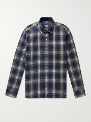 Button-Down Collar Checked Cotton-Flannel Shirt Button-Down Collar Checked Cotton-Flannel Shirt
