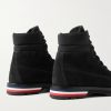 Vancouver Shell-Trimmed Suede Hiking Boots - BK