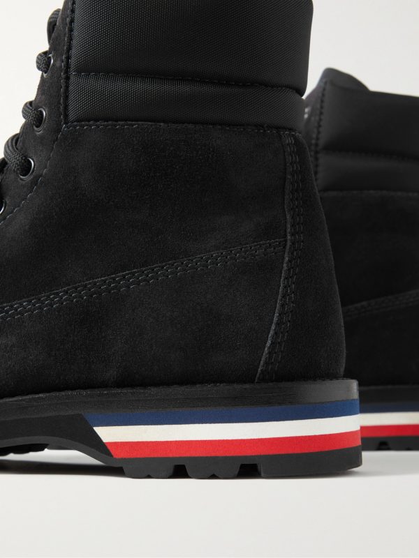 Vancouver Shell-Trimmed Suede Hiking Boots - CU