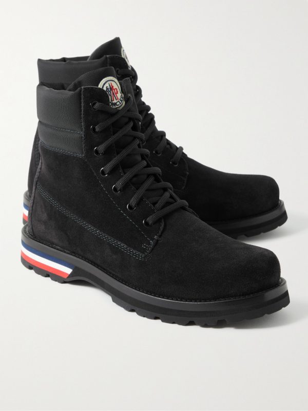 Vancouver Shell-Trimmed Suede Hiking Boots - FR