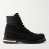 Vancouver Shell-Trimmed Suede Hiking Boots