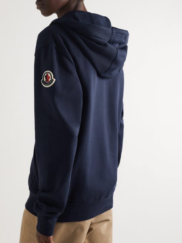 Logo-Appliquéd Cotton-Jersey Zip-Up Hoodie - BK Logo-Appliquéd Cotton-Jersey Zip-Up Hoodie - BK