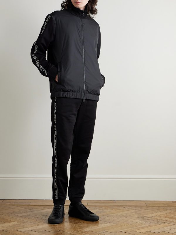 Logo-Appliquéd Cotton-Jersey and Shell Track Jacket - OU Logo-Appliquéd Cotton-Jersey and Shell Track Jacket - OU
