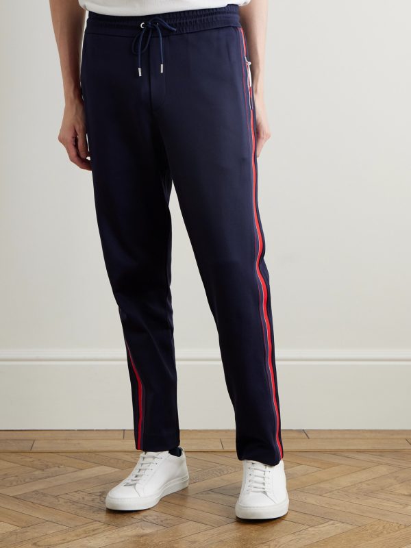 Straight-Leg Striped Tech-Jersey Sweatpants - FR Straight-Leg Striped Tech-Jersey Sweatpants - FR