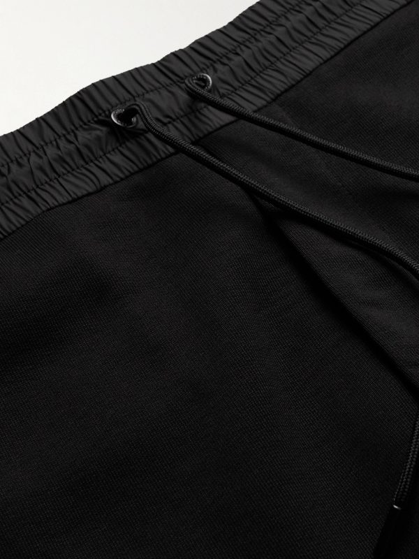 Slim-Fit Tapered Logo-Appliquéd Cotton-Jersey Sweatpants - E1