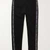 Slim-Fit Tapered Logo-Appliquéd Cotton-Jersey Sweatpants