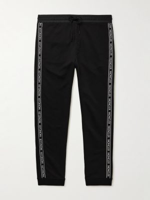 Slim-Fit Tapered Logo-Appliquéd Cotton-Jersey Sweatpants Slim-Fit Tapered Logo-Appliquéd Cotton-Jersey Sweatpants
