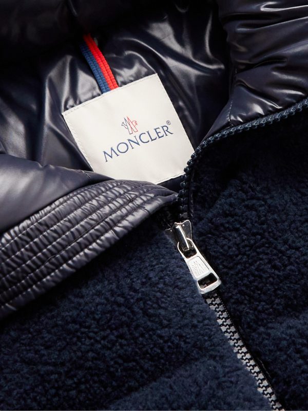 Michon Quilted Sherpa and Nylon Down Jacket - CU Michon Quilted Sherpa and Nylon Down Jacket - CU