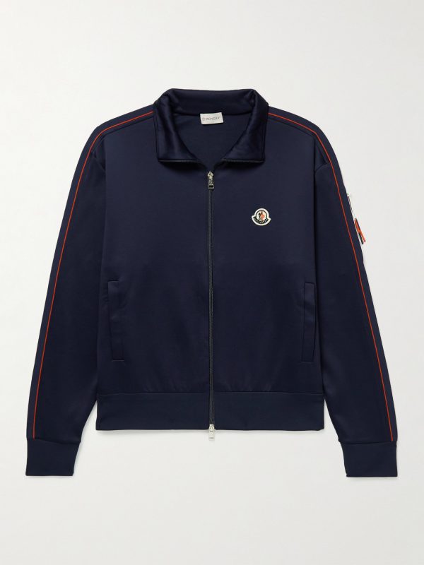Logo-Appliquéd Tech-Jersey Track Jacket Logo-Appliquéd Tech-Jersey Track Jacket