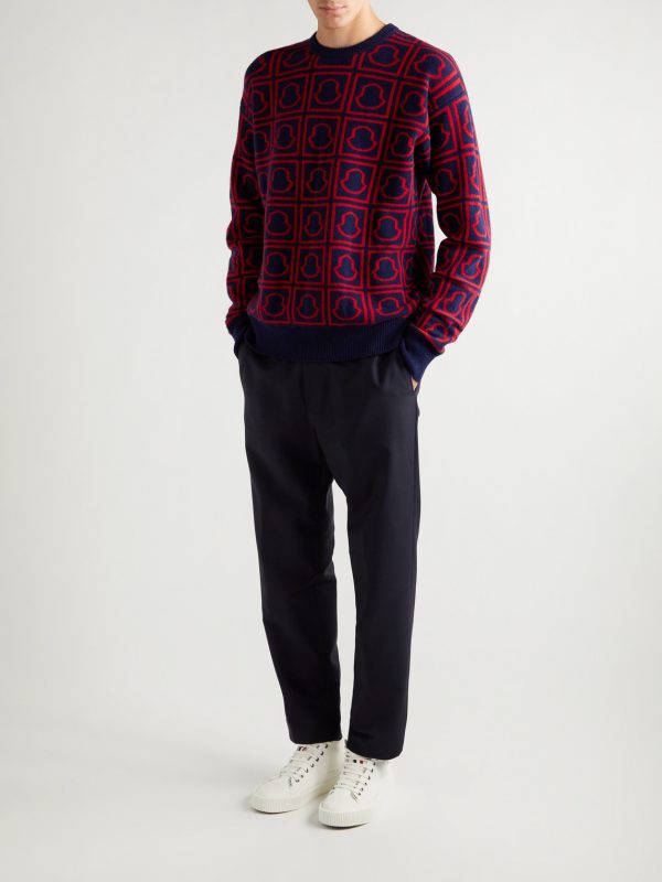 Jacquard-Knit Wool Sweater - OU Jacquard-Knit Wool Sweater - OU