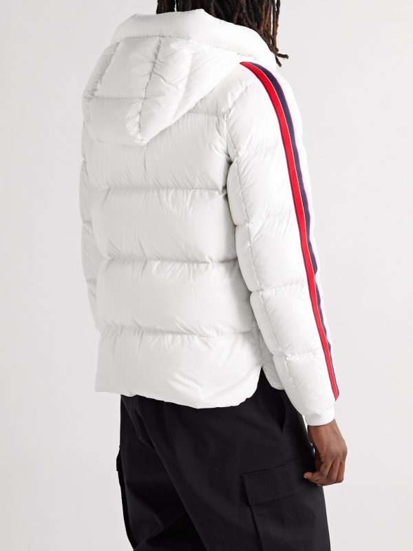 Dincer Striped Quilted Nylon Hooded Down Jacket - BK Dincer Striped Quilted Nylon Hooded Down Jacket - BK