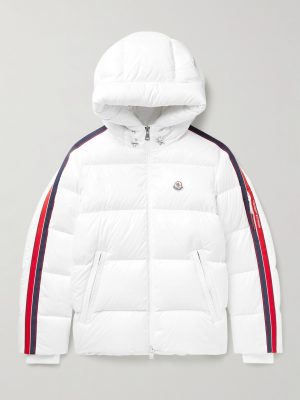 Dincer Striped Quilted Nylon Hooded Down Jacket Dincer Striped Quilted Nylon Hooded Down Jacket
