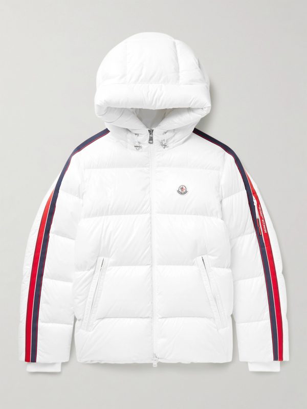 Dincer Striped Quilted Nylon Hooded Down Jacket Dincer Striped Quilted Nylon Hooded Down Jacket