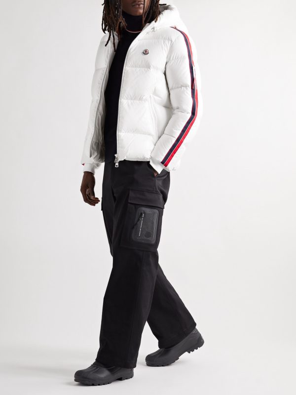 Dincer Striped Quilted Nylon Hooded Down Jacket - OU Dincer Striped Quilted Nylon Hooded Down Jacket - OU
