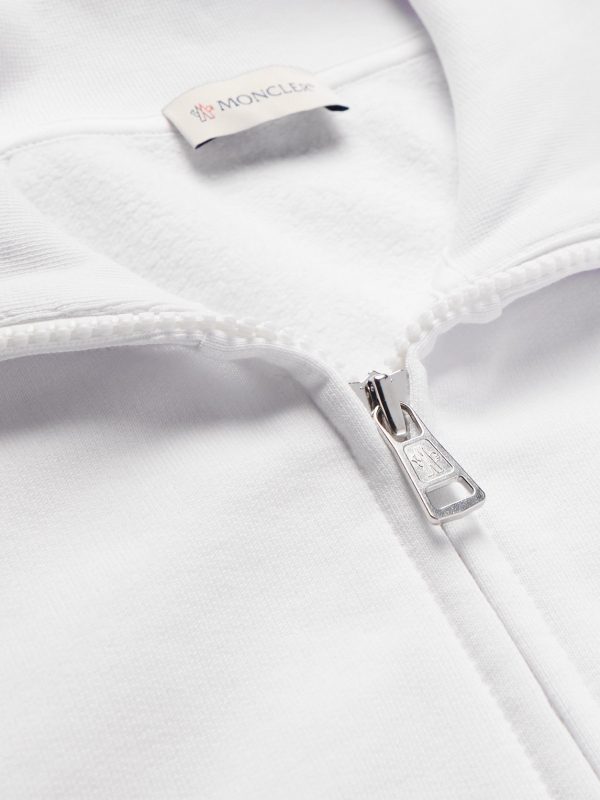 Logo-Flocked Cotton-Jersey Zip-Up Sweatshirt - CU