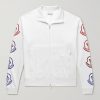 Logo-Flocked Cotton-Jersey Zip-Up Sweatshirt