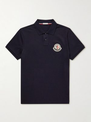 Slim-Fit Logo-Appliquéd Cotton-Piqué Polo Shirt Slim-Fit Logo-Appliquéd Cotton-Piqué Polo Shirt