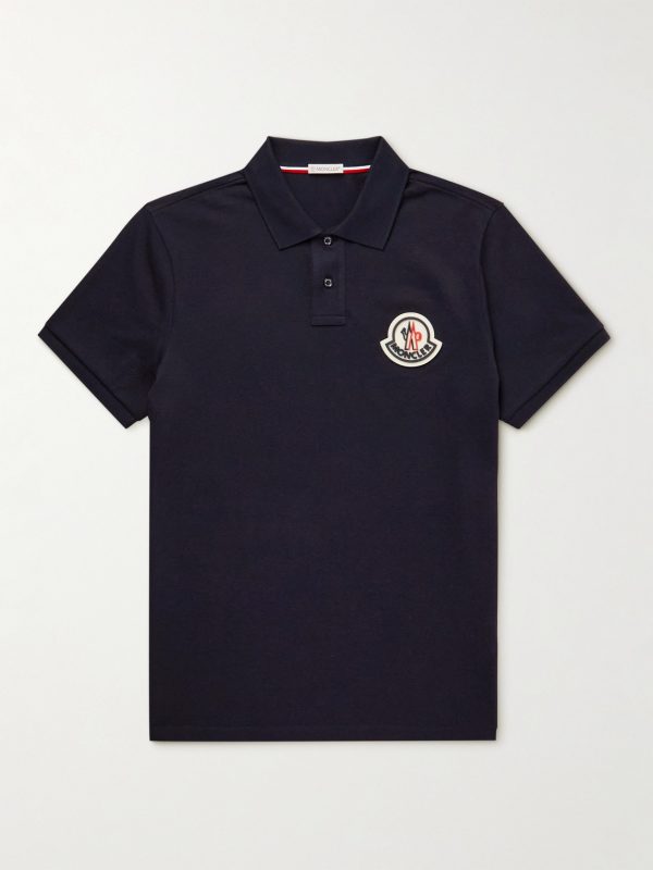 Slim-Fit Logo-Appliquéd Cotton-Piqué Polo Shirt Slim-Fit Logo-Appliquéd Cotton-Piqué Polo Shirt