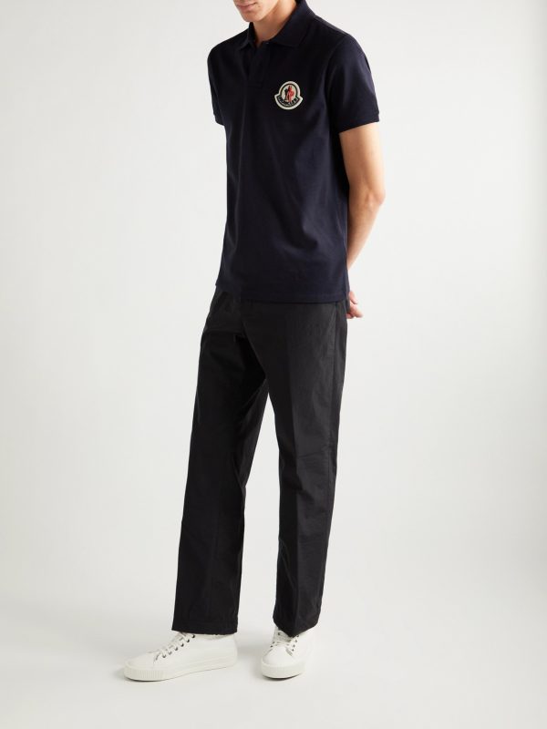 Slim-Fit Logo-Appliquéd Cotton-Piqué Polo Shirt - OU Slim-Fit Logo-Appliquéd Cotton-Piqué Polo Shirt - OU