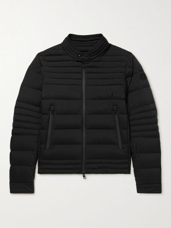 Pires Logo-Appliquéd Quilted Shell Down Biker Jacket Pires Logo-Appliquéd Quilted Shell Down Biker Jacket