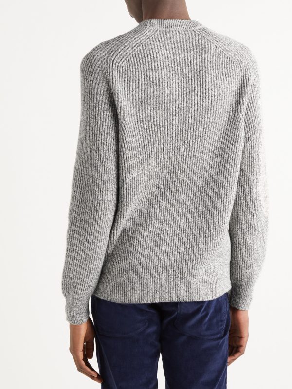 Ribbed Cashmere Sweater - BK Ribbed Cashmere Sweater - BK
