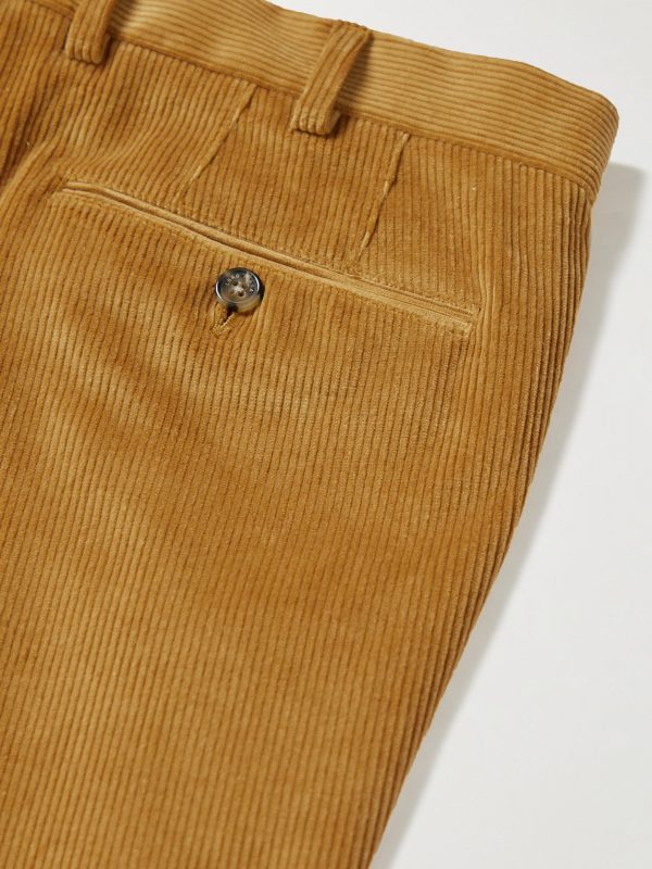 Straight-Leg Cotton-Corduroy Trousers - E1