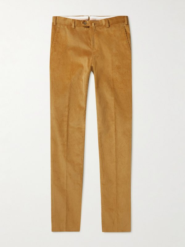 Straight-Leg Cotton-Corduroy Trousers