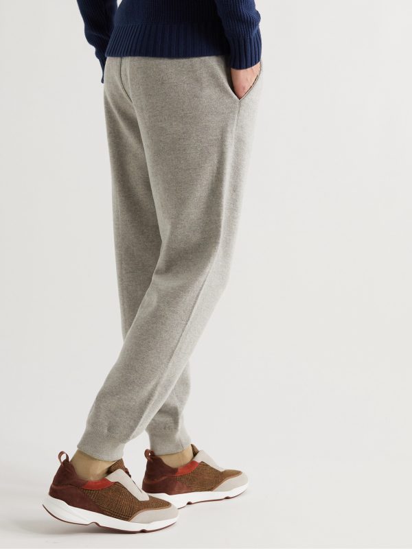 Tapered Cashmere-Blend Sweatpants - BK Tapered Cashmere-Blend Sweatpants - BK