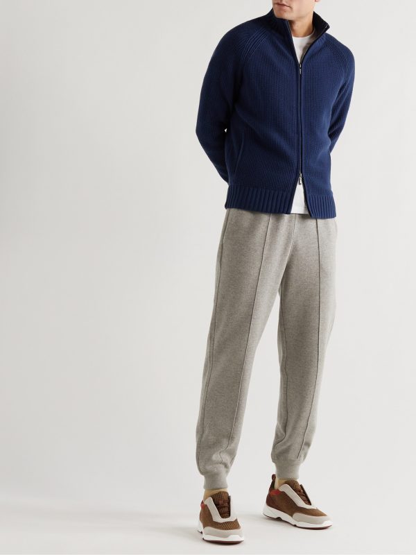 Tapered Cashmere-Blend Sweatpants - OU Tapered Cashmere-Blend Sweatpants - OU
