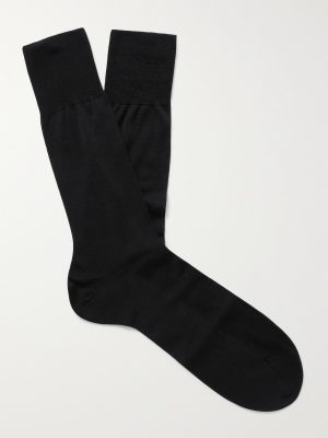 No 4 Mulberry Silk-Blend Socks No 4 Mulberry Silk-Blend Socks