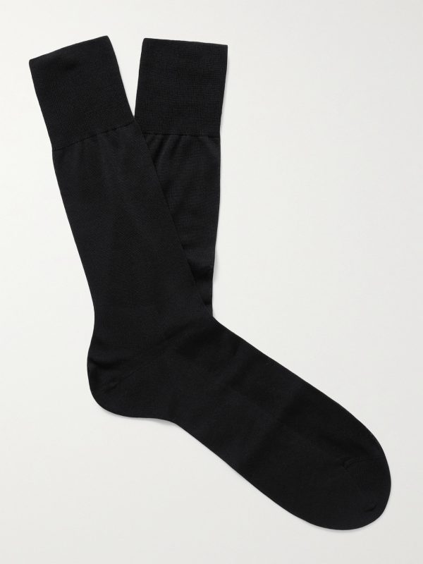 No 4 Mulberry Silk-Blend Socks No 4 Mulberry Silk-Blend Socks