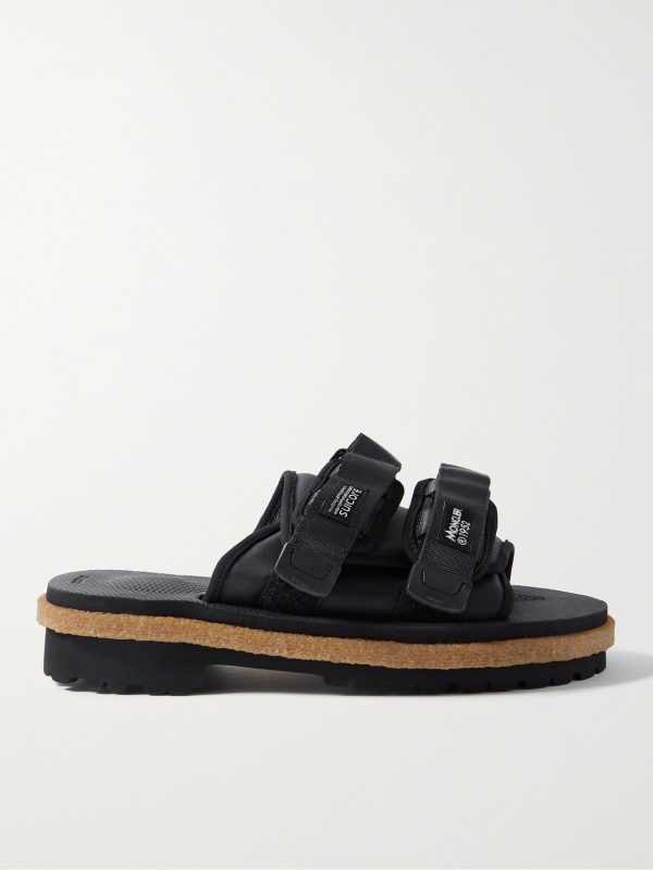 + Suicoke 2 Moncler 1952 Moto Mountain Ripstop and Rubber Slides