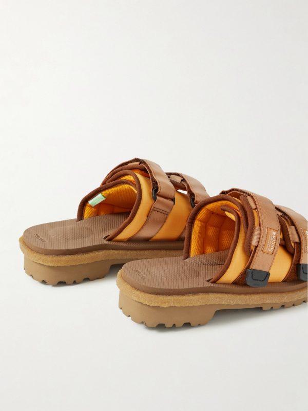 + Suicoke 2 Moncler 1952 Moto Mountain Ripstop and Rubber Slides - BK