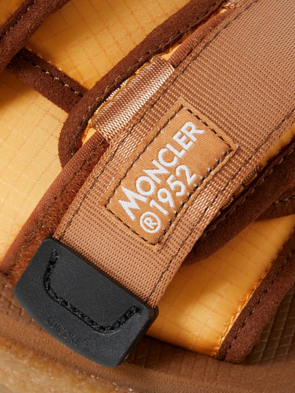 + Suicoke 2 Moncler 1952 Moto Mountain Ripstop and Rubber Slides - CU