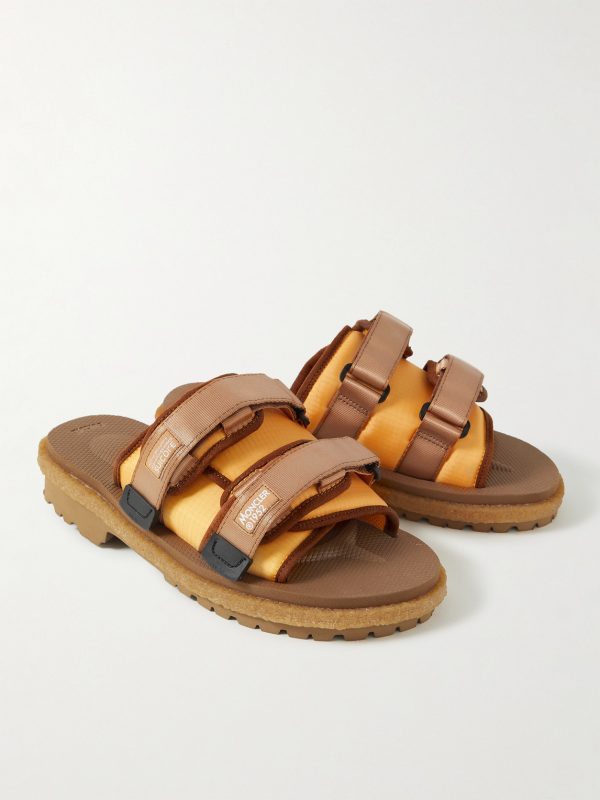 + Suicoke 2 Moncler 1952 Moto Mountain Ripstop and Rubber Slides - FR