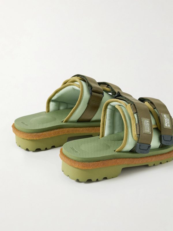 + Suicoke 2 Moncler 1952 Moto Mountain Ripstop and Rubber Slides - BK + Suicoke 2 Moncler 1952 Moto Mountain Ripstop and Rubber Slides - BK