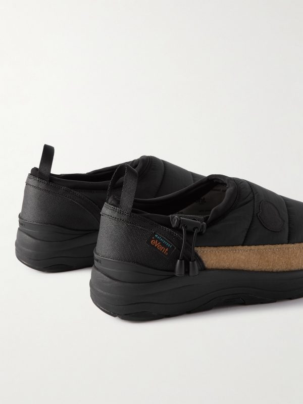 + Suicoke 2 Moncler 1952 Pepper Quilted Nylon Loafers - BK + Suicoke 2 Moncler 1952 Pepper Quilted Nylon Loafers - BK