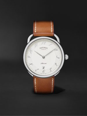 Arceau Automatic 40mm Stainless Steel and Leather Watch, Ref. No. 055473WW00 Arceau Automatic 40mm Stainless Steel and Leather Watch, Ref. No. 055473WW00