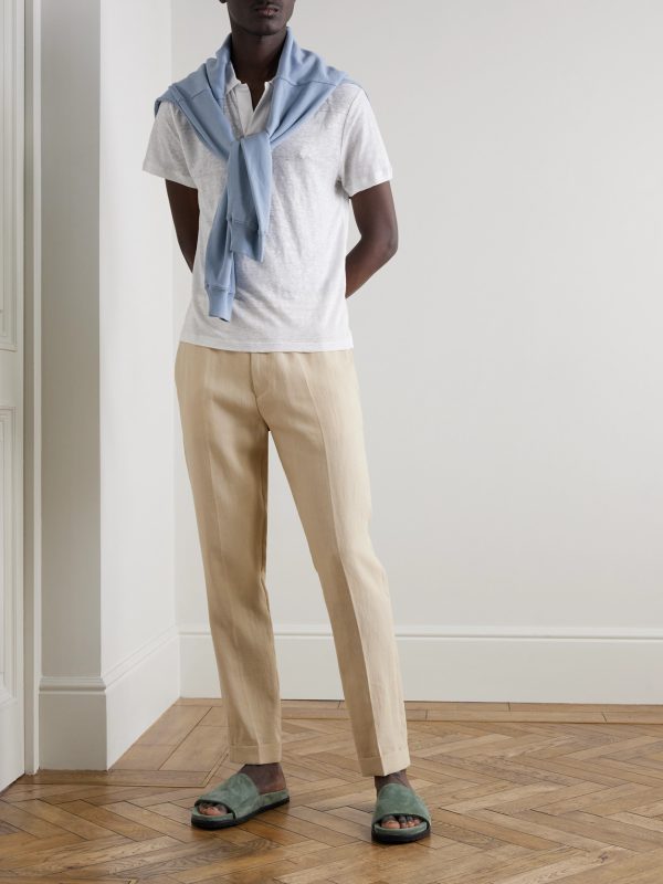 Linen Polo Shirt - OU Linen Polo Shirt - OU