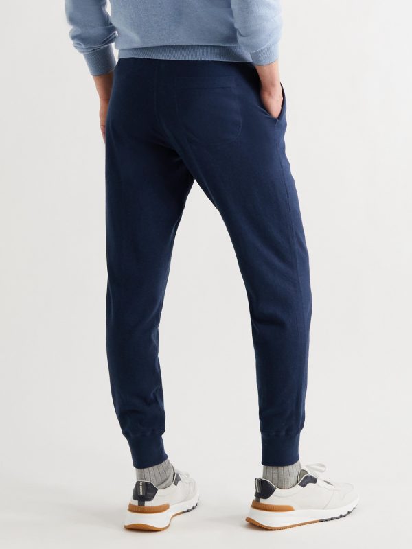 Slim-Fit Tapered Cotton, Silk and Cashmere-Blend Sweatpants - BK Slim-Fit Tapered Cotton, Silk and Cashmere-Blend Sweatpants - BK