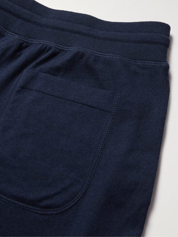 Slim-Fit Tapered Cotton, Silk and Cashmere-Blend Sweatpants - CU Slim-Fit Tapered Cotton, Silk and Cashmere-Blend Sweatpants - CU