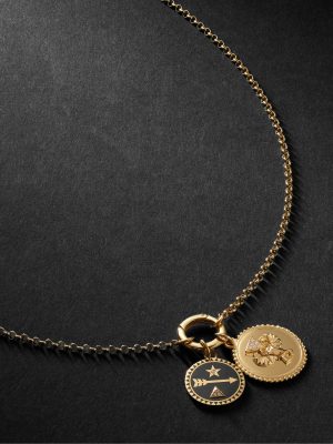 18-Karat Gold, Diamond and Enamel Necklace 18-Karat Gold, Diamond and Enamel Necklace
