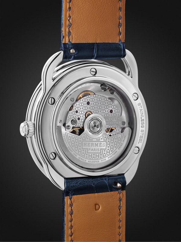 Montre Arceau Automatic 40mm Stainless Steel and Alligator Watch, Ref. No. 55547WW00 - BK