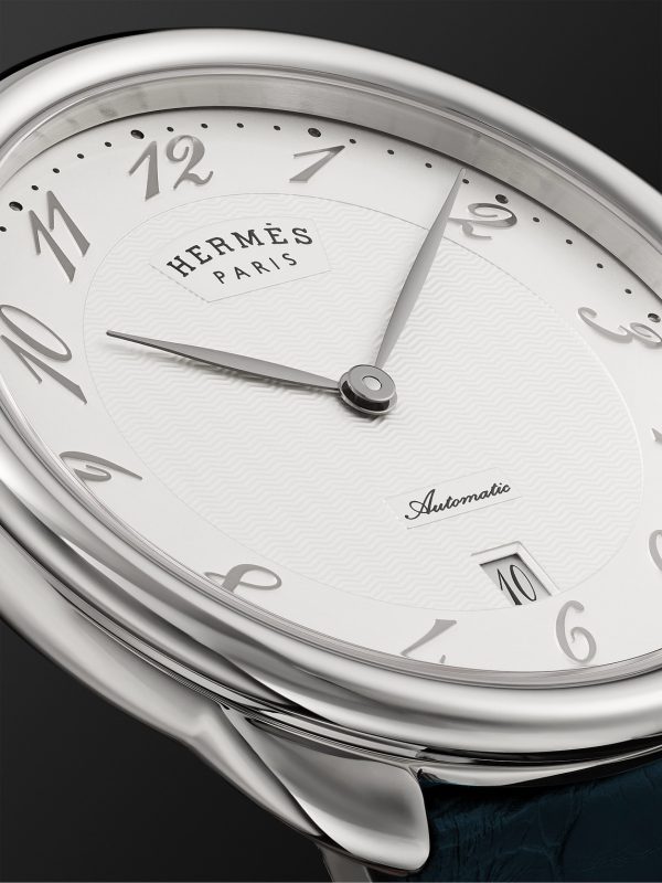 Montre Arceau Automatic 40mm Stainless Steel and Alligator Watch, Ref. No. 55547WW00 - CU