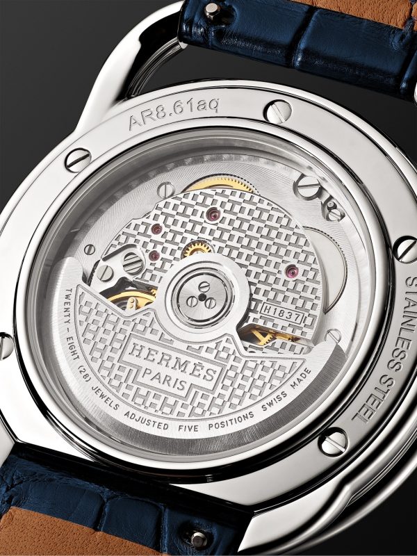 Montre Arceau Automatic 40mm Stainless Steel and Alligator Watch, Ref. No. 55547WW00 - E1