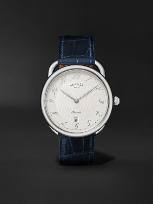 Montre Arceau Automatic 40mm Stainless Steel and Alligator Watch, Ref. No. 55547WW00